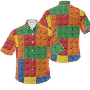 Short Sleeve Button Up Lego Shirt Size XL Men